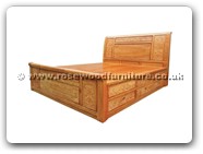Product fffybedg4d -  King size bed full grape carved w/4 drawers 