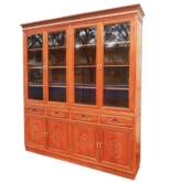 Product fffybkcab -  bookcase f&b design w/4 drawers & 4 wooden doors & 4 glass doors 