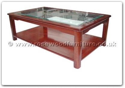 Rosewood Furniture Range  - ff121r29mcof - Ming style bevel glass top coffee table