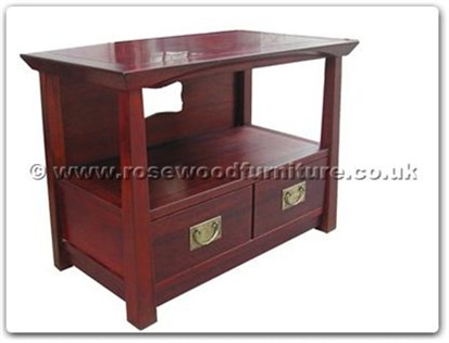 Rosewood Furniture Range  - ff123r1stv - Shinto style t.v. cabinet with 2 drawers