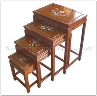 Rosewood Furniture Range  - ff33f23nt - Nest table with mother of Pearl - set of 4