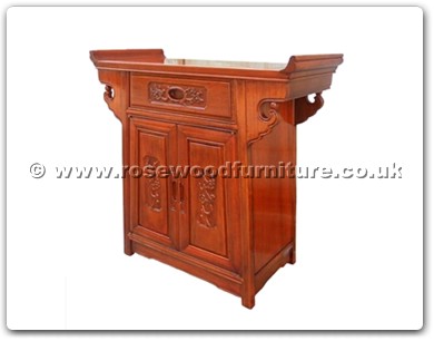 Rosewood Furniture Range  - ff7031b - Altar cabinet w/half sq f&b carved