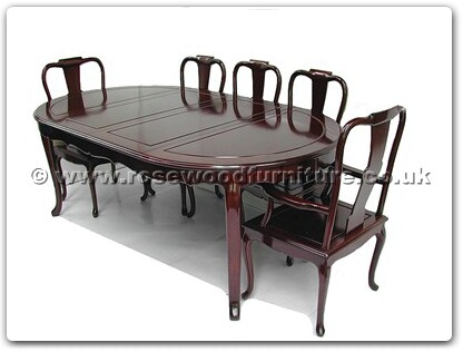 Rosewood Furniture Range  - ff7055f - Oval dining table french design with 2+6 chairs