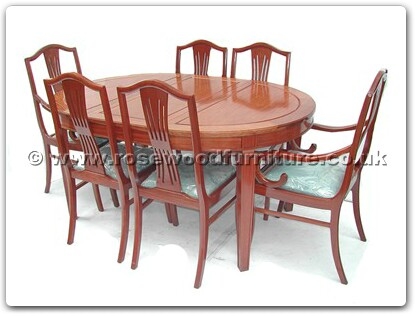 Rosewood Furniture Range  - ff7302m - Monaco style oval dining table with 2+4 chairs