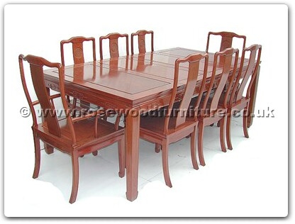 Rosewood Furniture Range  - ff7305l - Sq dining table longlife design with 2+6 chairs
