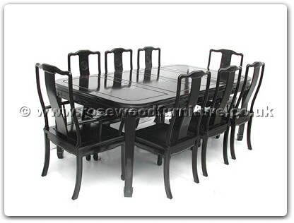 Rosewood Furniture Range  - ff7306l - Round corner dining table longlife design with 2+6 chairs