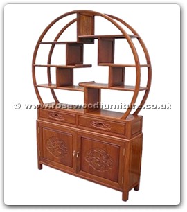 Rosewood Furniture Range  - ffbufct - Buffet w/2 drawers & 2 doors f&b design w/circular curio top