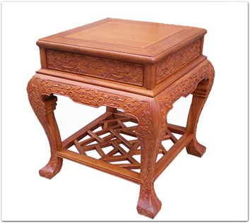 Rosewood Furniture Range  - ffbwst - Curved legs side table w/full carved