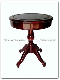 Rosewood Furniture Range  - ffcrtable - Round Side Table With Pedestal Legs