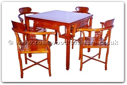 Rosewood Furniture Range  - ffhfd070 - Rosewood Mah-Jong Table Carved with removable top Table only