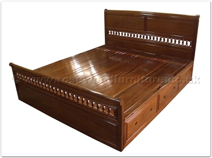 Rosewood Furniture Range  - ffisdbed - King size bed italian style with drawers