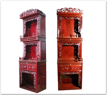 Rosewood Furniture Range  - ffl26alt - Altar cabinet lotus design
