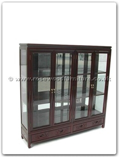 Rosewood Furniture Range  - ffrbglass - Glass cabinet f and b design with mirror back