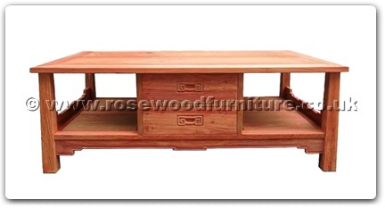 Rosewood Furniture Range  - ffshtea - Shinto style tea table w/2 deawers & 2 open sections