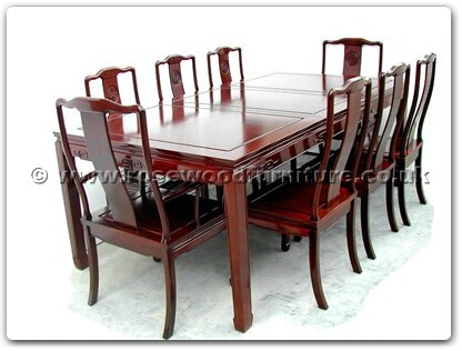 Rosewood Furniture Range  - ffsl78din - Sq dining table longlife design w2+6 chairs