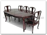 Chinese Furniture - ff7055f -  Oval dining table french design with 2+6 chairs - 82" x 46" x 30"