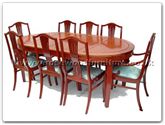 Chinese Furniture - ff7055m -  Monaco style oval dining table with 2+6 chairs - 80" x 44" x 30"