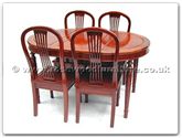 Chinese Furniture - ff7301a -  American style dining table with 4 side chairs - 56" x 38" x 30"