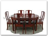 Chinese Furniture - ff7302l -  Oval dining table longlife design with 2+4 chairs - 62" x 44" x 30"