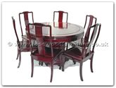 Chinese Furniture - ff7507p -  Round dining table plain design with 8 chairs - 54" x 54" x 30"