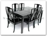 Chinese Furniture - ff7605p -  Sq dining table plain design with 2+4 chairs - 62" x 44" x 30"
