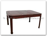 Chinese Furniture - ff7606p -  Round corner dining table plain design with 2+4 chairs - 62" x 44" x 30"