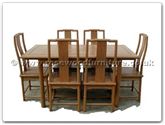 Chinese Furniture - ffam58tab -  Ash wood ming style folding extension sq dining table with 6 chairs - 58" x 34" x 30"