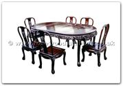 Chinese Furniture - ffhfd031 -  Rosewood Dining Table with 6 chairs - 56" x 38" x 30"