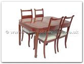 Chinese Furniture - ffrc54din -  Round corner dining table with 4 chairs - 54" x 36" x 30"