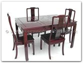 Chinese Furniture - ffsq54dinl -  Sq Dining Table Longlife Design With 4 Chairs - 54" x 36" x 30"