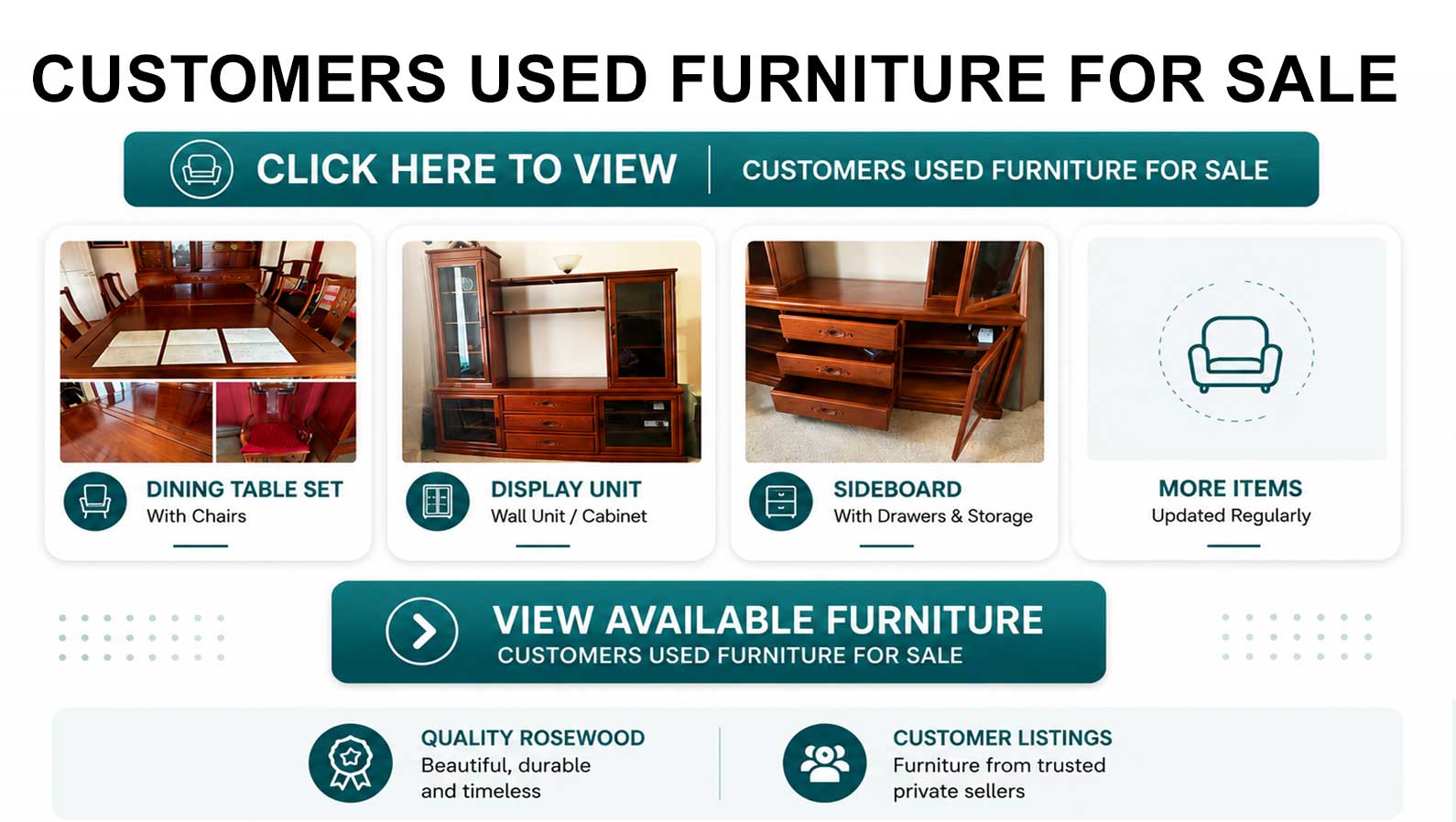 USed Rosewood Furniture